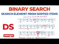 Binary Search Example to Search Element from Sorted Items using Binary Search Data Structures