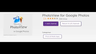Use Photoview on Roku to view google photos