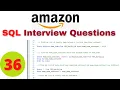 36 Amazon SQL Interview Questions with Answer How to print all days in the month PandeyGuruji