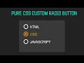 How To Create Custom Radio Button Using By Html Css