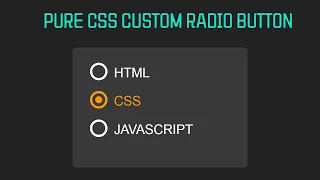 How To Create Custom Radio Button Using By Html Css