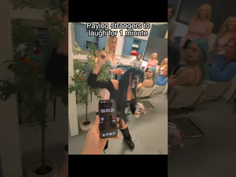 Paying strangers to laugh for a full minute 😭
