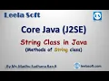 String class methods in Java - Part 2 Leela Soft Technologies