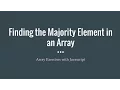 Javascript Array Exercise Majority Element