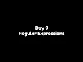 100 Days Of Coding Day-9 Regular Expressions