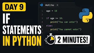 If Statements in Python in 2 Minutes