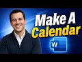 How To Make A Calendar Using Microsoft Word 2026 Guide