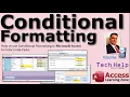 How to use Conditional Formatting in Microsoft Access to Color Code Tasks Due Now Future Past Due