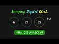 HTML CSS JAVASCRIPT Digital Clock Coding Tips Trick