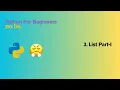 Python for Beginners Lists Part-I No BS Python