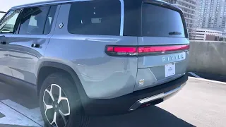 2024 Rivian R1S quad motor in limestone