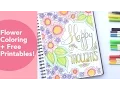 Flower coloring Free Adult coloring pages color pencil coloring Tombow Dual Brush