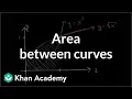 Area between curves Applications of definite integrals AP Calculus AB Khan Academy