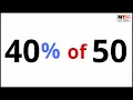 40 percent of 50 Find 40 of 50