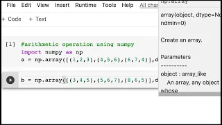 ARITHMETIC OPERATIONS WITH NUMPY