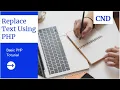 How to Replace Text Using PHP Codes Never Die