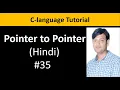 C language Tutorial For Beginners 35 - Pointer to Pointer Double Pointer in Hindi