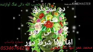 محمد عمر تنها شعری محیب الله دالی آوازی دوست لیق باره دن دندنها
