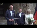 Download Lagu Merz arrives to meet Macron on French south coast
