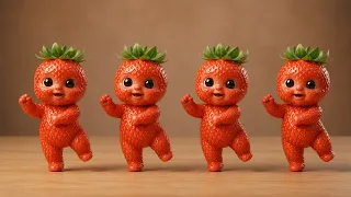 Cute Fruit Babies Dance Party 2 | Oddly Satisfying AI
