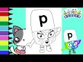 Coloring Alphablocks Letters O P and Q Coloring Book Pages Sprinkled Donuts JR