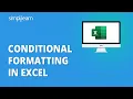 Conditional Formatting In Excel Excel Conditional Formatting Tutorial Excel Tutorial Simplilearn