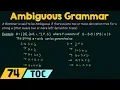 Ambiguous Grammar