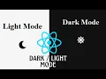 Light Dark Mode Toggle React Tutorial the Simplest Way React Light Dark Mode