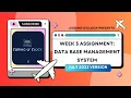 NPTEL Week 3 Assignment Data Base Management System July 2023