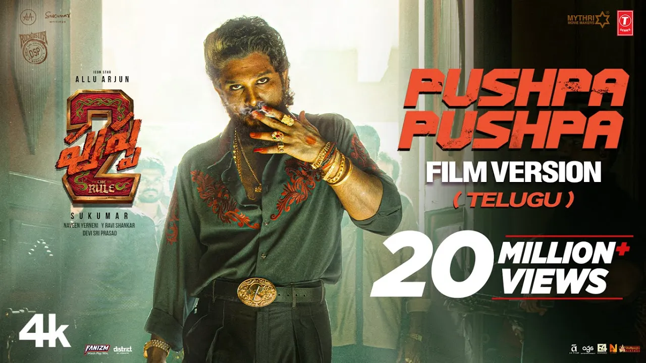 PUSHPA PUSHPA Telugu Film Version - Pushpa 2 The Rule | Allu Arjun | Sukumar | DSP PUSHPA PUSHPA Telugu Film Version - Pushpa 2 The Rule | Allu Arjun | Sukumar | DSP