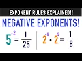 Multiplying Negative Exponents Using the Negative Exponent Rule
