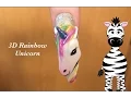 3D Rainbow Unicorn Acrylic Nail Art Design Tutorial REQUEST
