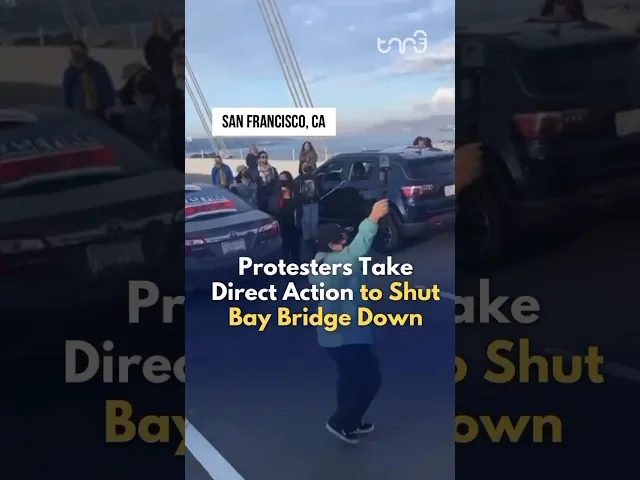 ⁣Pro-Palestinian protesters took direct action staging a die-in at the popular Bay Bridge.