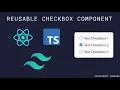Part 10 Creating a Reusable Checkbox Component with React TypeScript Tailwind