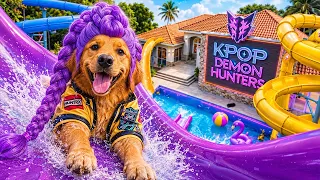 I Built My Dog a KPOP Demon Hunters WATERPARK!