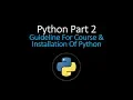 Python basic 2 Guideline for course installation of python jupyter notebook