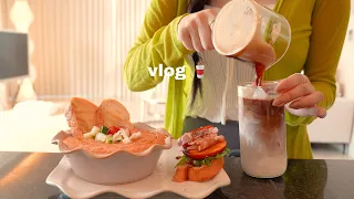 vlog | 마트에서 장보고 가스파초 냉스프 🍟 도시락으로 시오콘부 주먹밥 만들고 출근하는 일상