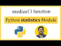 Python median function statistics module Amit Thinks