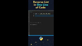 One Line of Code to Reverse a List in Python