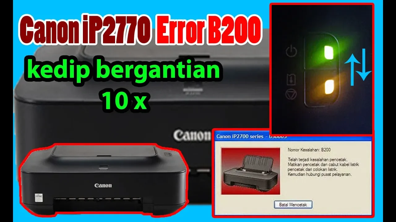 CANON IP 2770 Blinking 4 Times. 