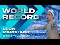 Leon Marchand smashes the 200m IM World Record Singapore 2025 200m Individual Medley Semi-Final