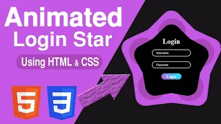 Star-Shaped Animated Login Page HTML CSS Only No JavaScript