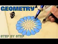 16 Fold Rosette Step by Step construction Islamic Geometric Patterns