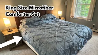 CozyLux King Size Comforter King Size Pinch Pleat Set w All Season