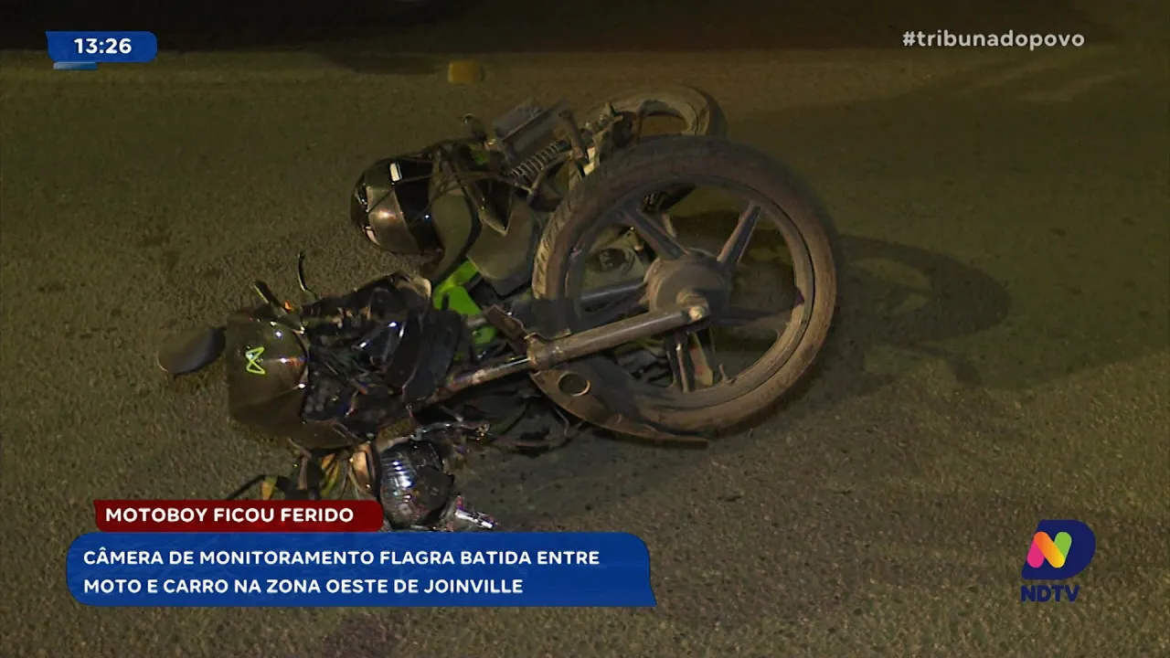 Colisão no Vila Nova: moto e carro se chocam e motociclista é hospitalizado
