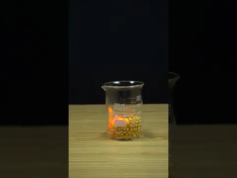 1000°C Hot Metal Ball vs Corn 🌽 + Oil #satisfying #foryou #experiment #asmr #shorts