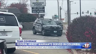 Federal arrest warrants served in Columbia