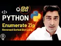 Enumerate Zip Reversed Sorted Dict Loop Python Hindi Lecture
