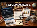 PUC 2nd year MYSQL PRACTICAL 1 Create a table MARKS