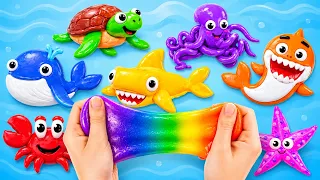 समुद्री जानवरों के साथ सीखें और खेलें 🐠🌊 बच्चों के लिए रंगों का मज़ेदार सफर